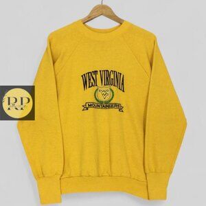 West Virginia Mountaineers NCAA Mountaineers West Shirt Sweatshirt Retro yellow